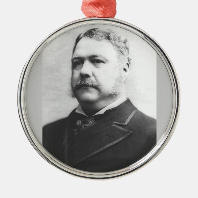 Ornamento De Metal Chester A. Arthur 21rua Presidente (Frente)