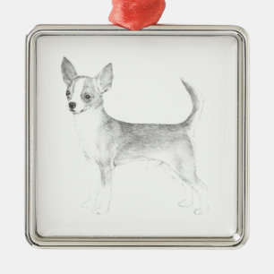 Ornamento De Metal Chihuahua