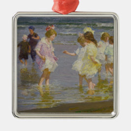 Ornamento De Metal Children Wading on the Beach (por E.H. Potthast)