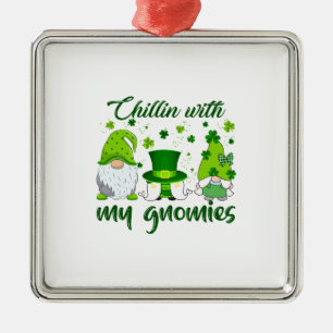 Ornamento De Metal Chillin Com Meus Gnomos