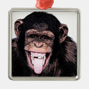 Ornamento De Metal Chimpanzé