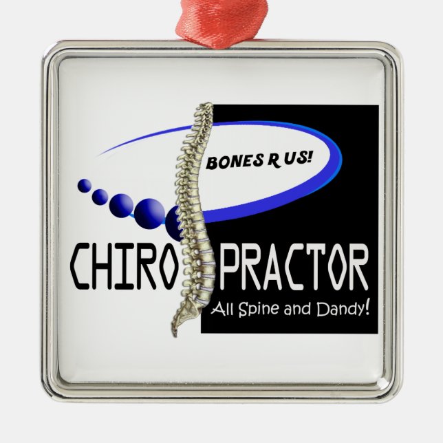 ORNAMENTO DE METAL CHIROPRATOR - TODA ESPINHA E DANDY - OSSOS R US (Frente)