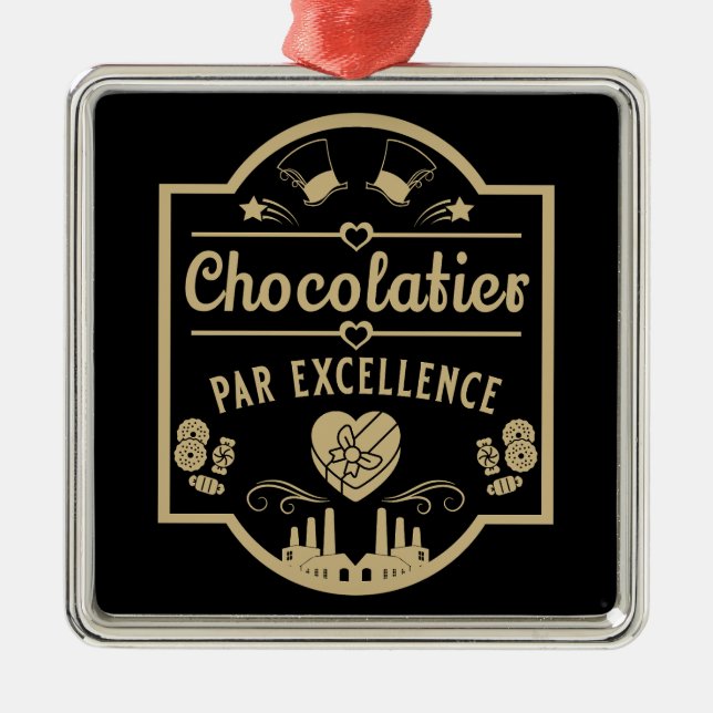 Ornamento De Metal Chocolatier (Frente)