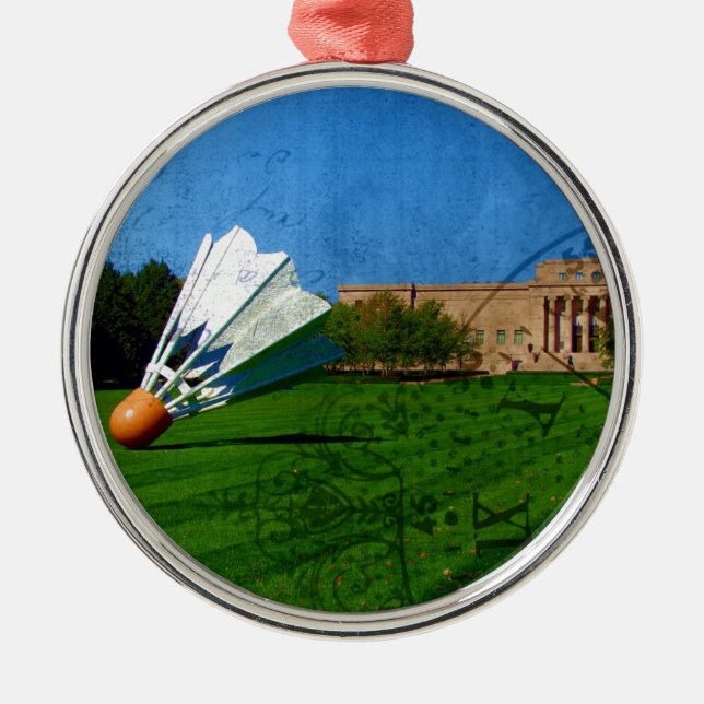 Ornamento De Metal Choque na relva (Frente)