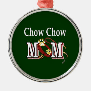 Ornamento De Metal Chow Chow Cog Mãe