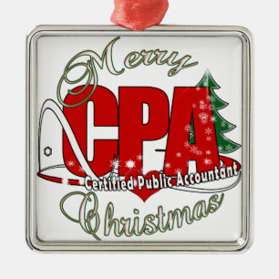 Ornamento De Metal CHRISTMAS CPA Certified Public Accountants