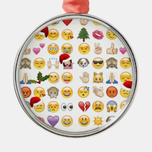Ornamento De Metal christmas emojis