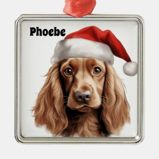 ORNAMENTO DE METAL CHRISTMAS INGLÊS COCKER SPANIEL DOG