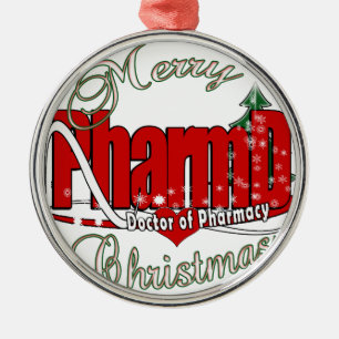 Ornamento De Metal CHRISTMAS PharmD Médico de Farmácia