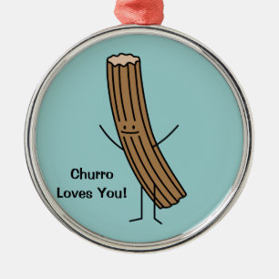 Ornamento De Metal Churro ama-o!