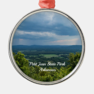 Ornamento De Metal Chuva Chegando Ao Petit Jean Metal Ornament