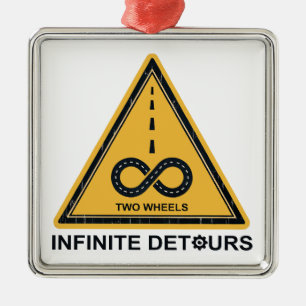 Ornamento De Metal Ciclismo de Dois Rodas com Desvios Infinitos