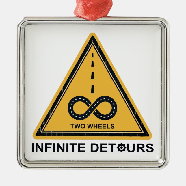 Ornamento De Metal Ciclismo de Dois Rodas com Desvios Infinitos (Frente)