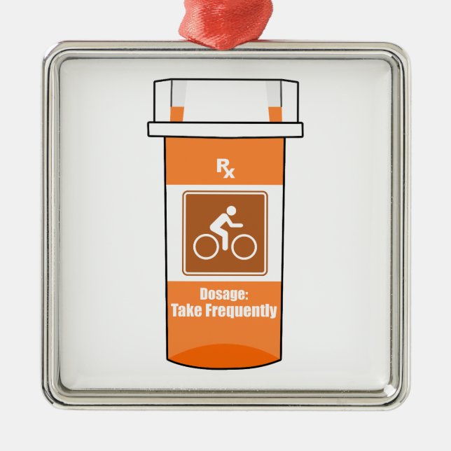 Ornamento De Metal Ciclismo É Minha Droga (Frente)