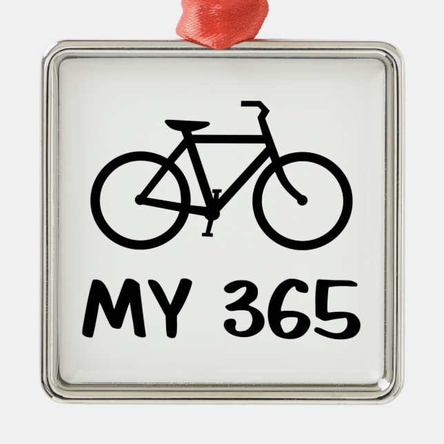 Ornamento De Metal Ciclismo, Meu 365 (Frente)