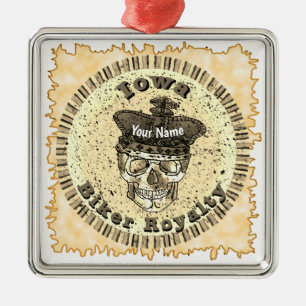 Ornamento De Metal Ciclista de Iowa