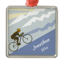 Ciclista Personalizada Fazendo Bicicleta na Estrad