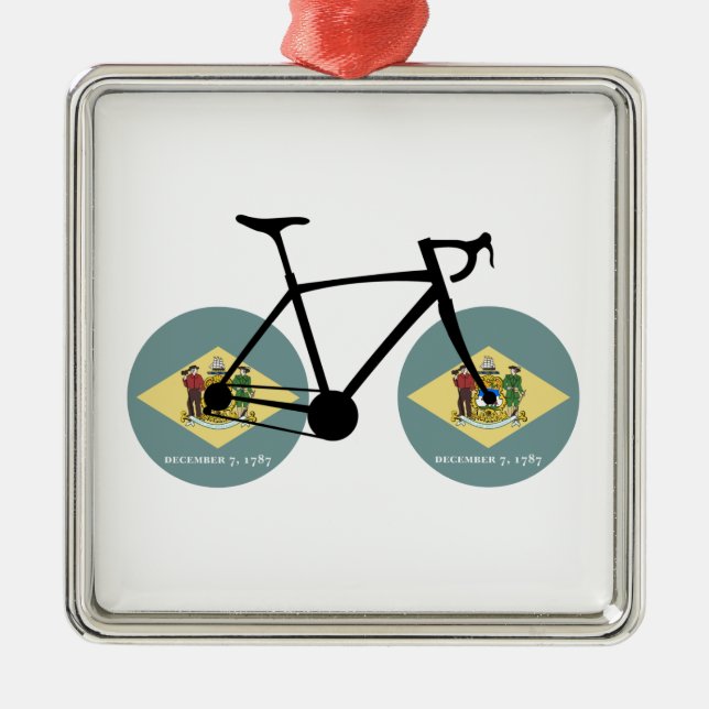Ornamento De Metal Ciclo de Sinalizador de Delaware (Frente)