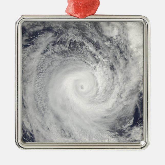 Ornamento De Metal Ciclone Tropical Oli ao largo da costa do Taiti (Frente)