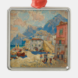 Ornamento De Metal Cidade Costeira na Espanha (Paisagem Espanhola Vin