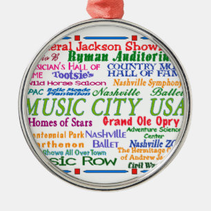 Ornamento De Metal Cidade da música de Nashville