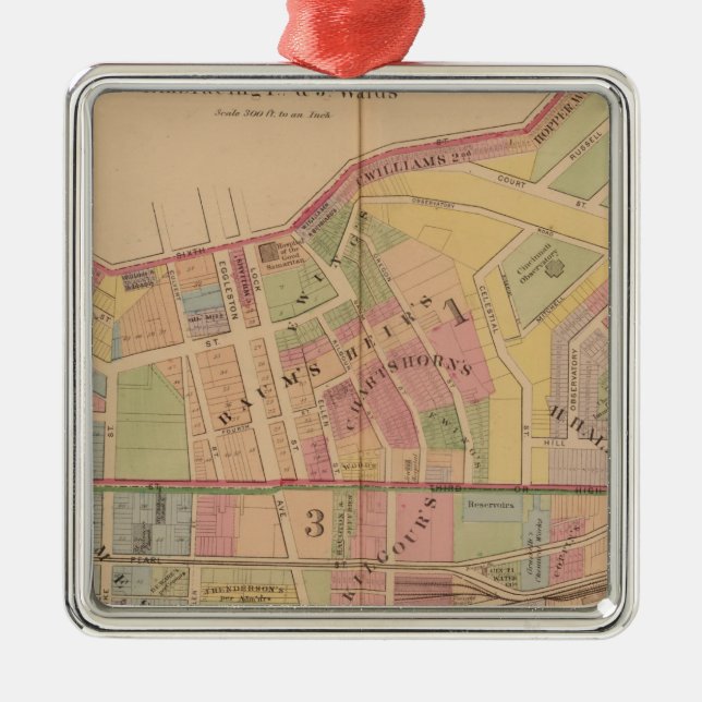 Ornamento De Metal Cincinnati, Ohio (Frente)