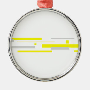 Ornamento De Metal Cinza amarela bloqueia arte Abstrato