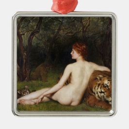 Ornamento De Metal Circe (Goddess and Big Bad Cats) (by John Collier)