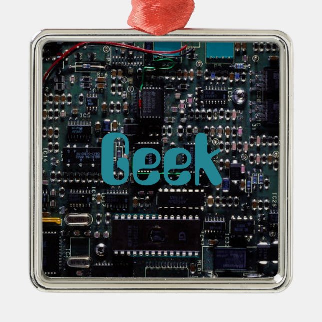 Ornamento De Metal Circuito (Frente)