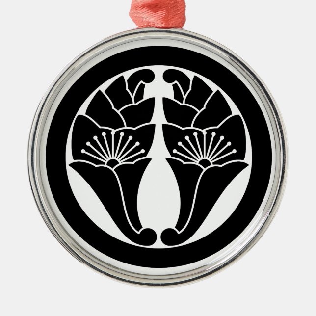 Ornamento De Metal Círculo com Anjô Duplo (Frente)