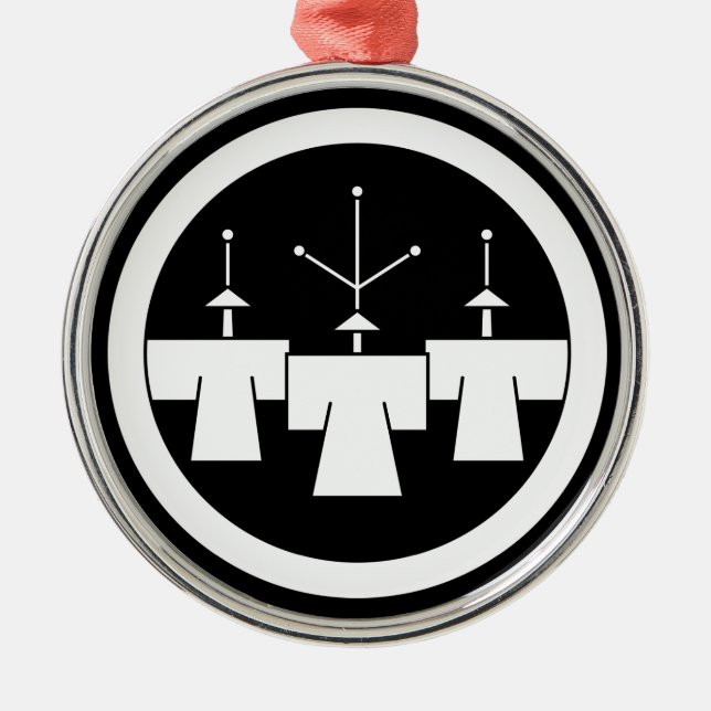 Ornamento De Metal Círculo com Kiri de Mamezo (Frente)