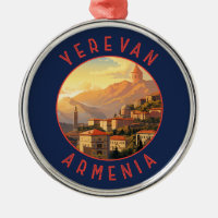 Círculo Retro Distresso da Armênia Yerevan