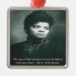Ornamento De Metal Citação de Ida B Wells & Verdade