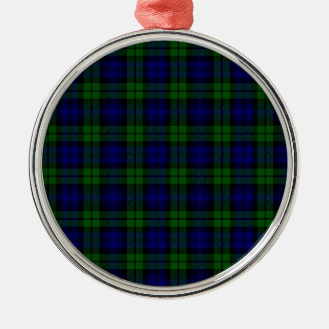Ornamento De Metal Clã de Campbell do tartan de Blackwatch (Frente)