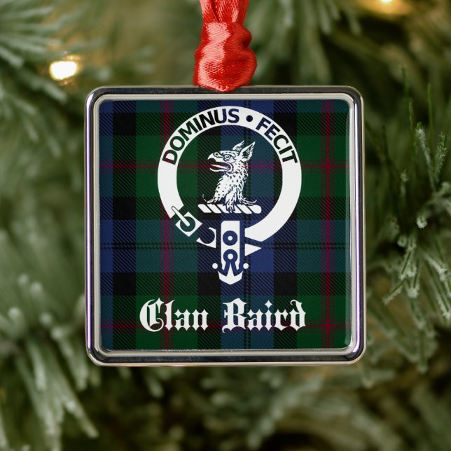 Ornamento De Metal Clan Baird Crest Tartan (Árvore)