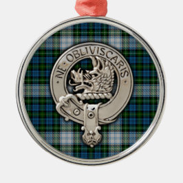 Ornamento De Metal Clan Campbell Crest & Dress Tartan