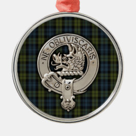 Ornamento De Metal Clan Campbell Crest & Tartan