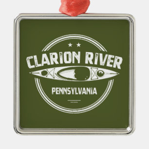 Ornamento De Metal Clarion River Pensilvânia Kayaking