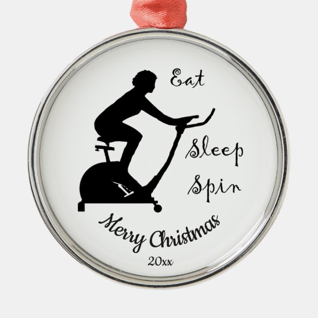 Ornamento De Metal Classe de rotação de natal com data personalizada, (Frente)