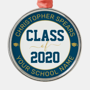 Ornamento De Metal Classe do Formando moderno Elegante 2020
