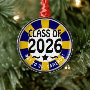 Ornamento De Metal Classe Star de Graduação 2026