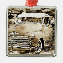 Ornamento De Metal Clássico Caminhão Chevy Chevrolet de 1950