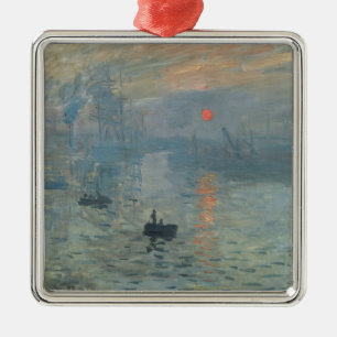 Ornamento De Metal Claude Monet Impression Sunrise Soleil Levant