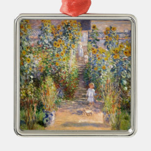 Ornamento De Metal Claude Monet o jardim do artista em Vétheuil, 1880