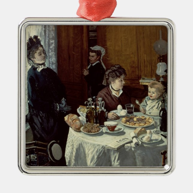 Ornamento De Metal Claude Monet | o pequeno almoço (Frente)