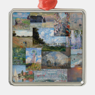 Ornamento De Metal Claude Monet - Patchwork de obras de arte