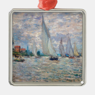 Ornamento De Metal Claude Monet - Regata de Barcos em Argenteuil