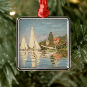 Ornamento De Metal Claude Monet Regatta at Argenteuil, c.1872