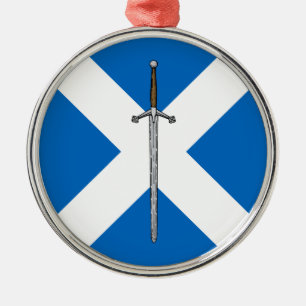 Ornamento De Metal Claymore e Saltire