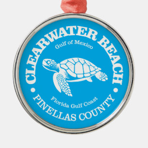 Ornamento De Metal Clearwater Beach (tartaruga marinha)